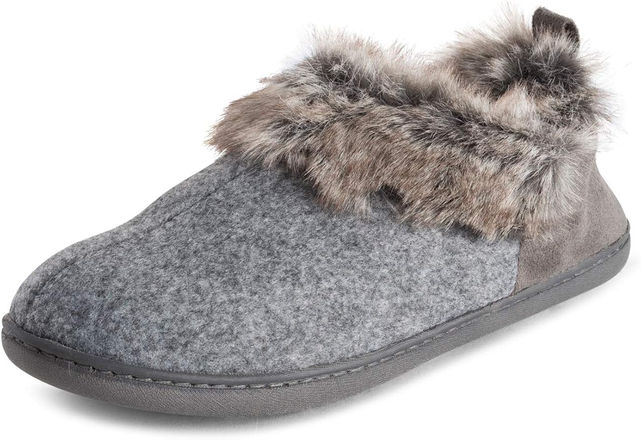 POLAR Womens Memory Foam Moccasin Loafer Rubber Sole Anti Slip Durable Winter Indoor Outdoor Slippers