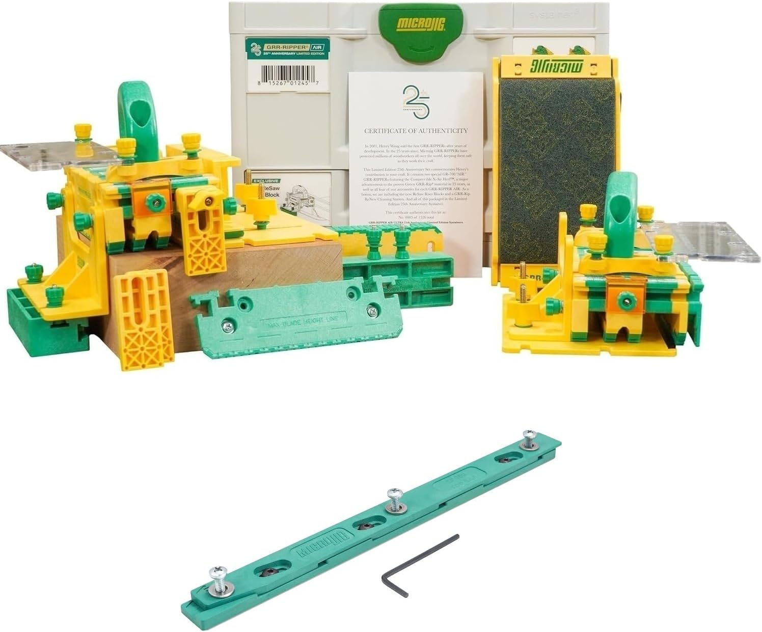 MICROJIG GRR-RIPPER Air Ultra ’25 Limited Systainer³ Edition, 3D Pushblock With Zeroplay Miter Bar, Bundle