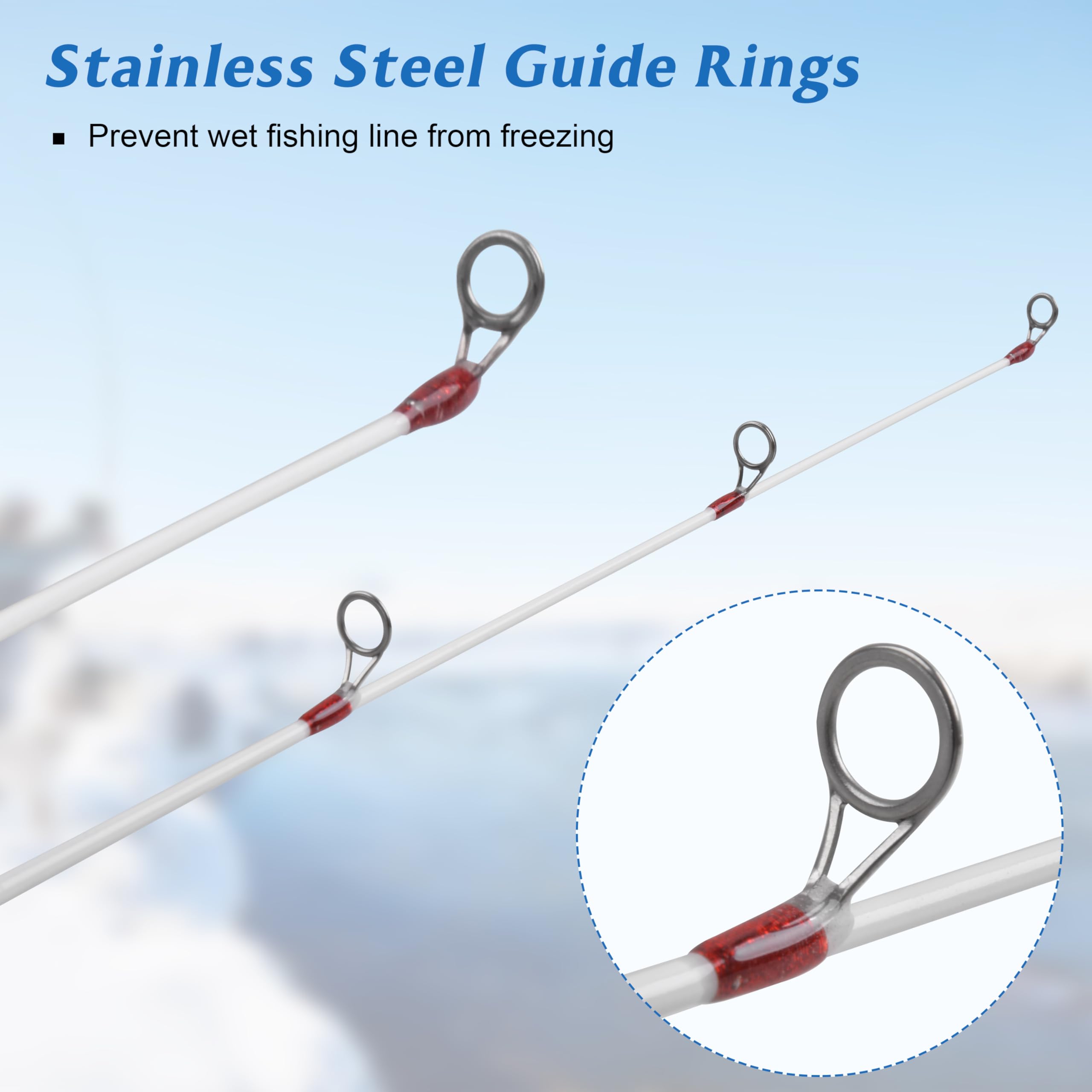 Amazon.com : Ice Fishing Rod Ultralight Light Fast Action Spinning Rods Ice  Fishing Pole Winter Ice Fishing Gear for Walleye Perch Panfish Trout :  Sports & Outdoors