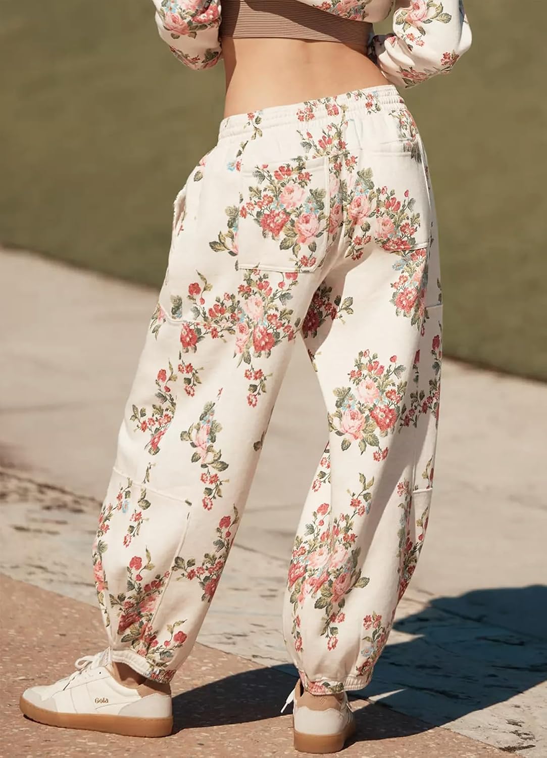 Anoumcy Leopard Pants Women Joggers Sweatpants Casual Cheetah Print Lounge Barrel Pants Trousers with Pockets image 2