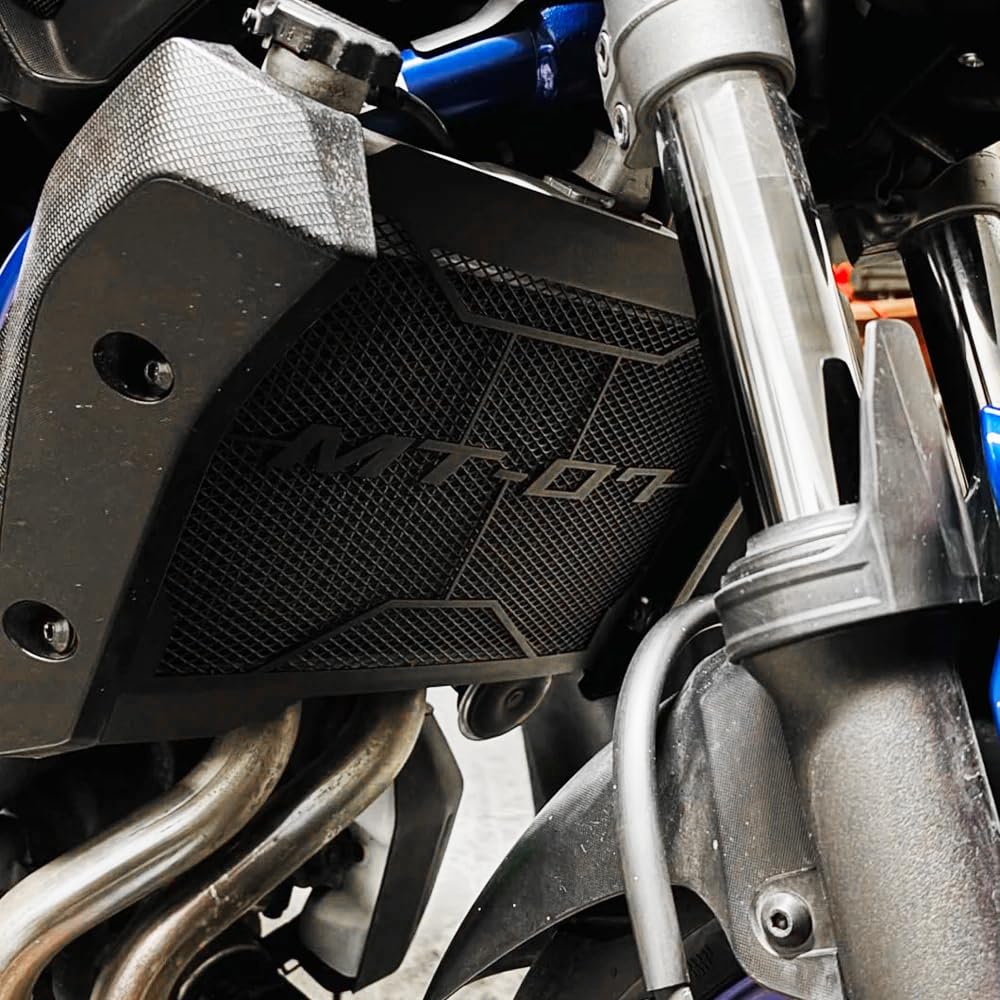 Zubehör Motorrad Kühlerschutzgitter Schutzgitter Kühlergitter Für YAMAHA MT-07 MT07 MT 07 FZ07 2019 2020 2021 2022 2023 2024 Kühlerabdeckung (Schwarz-(2019-2024))