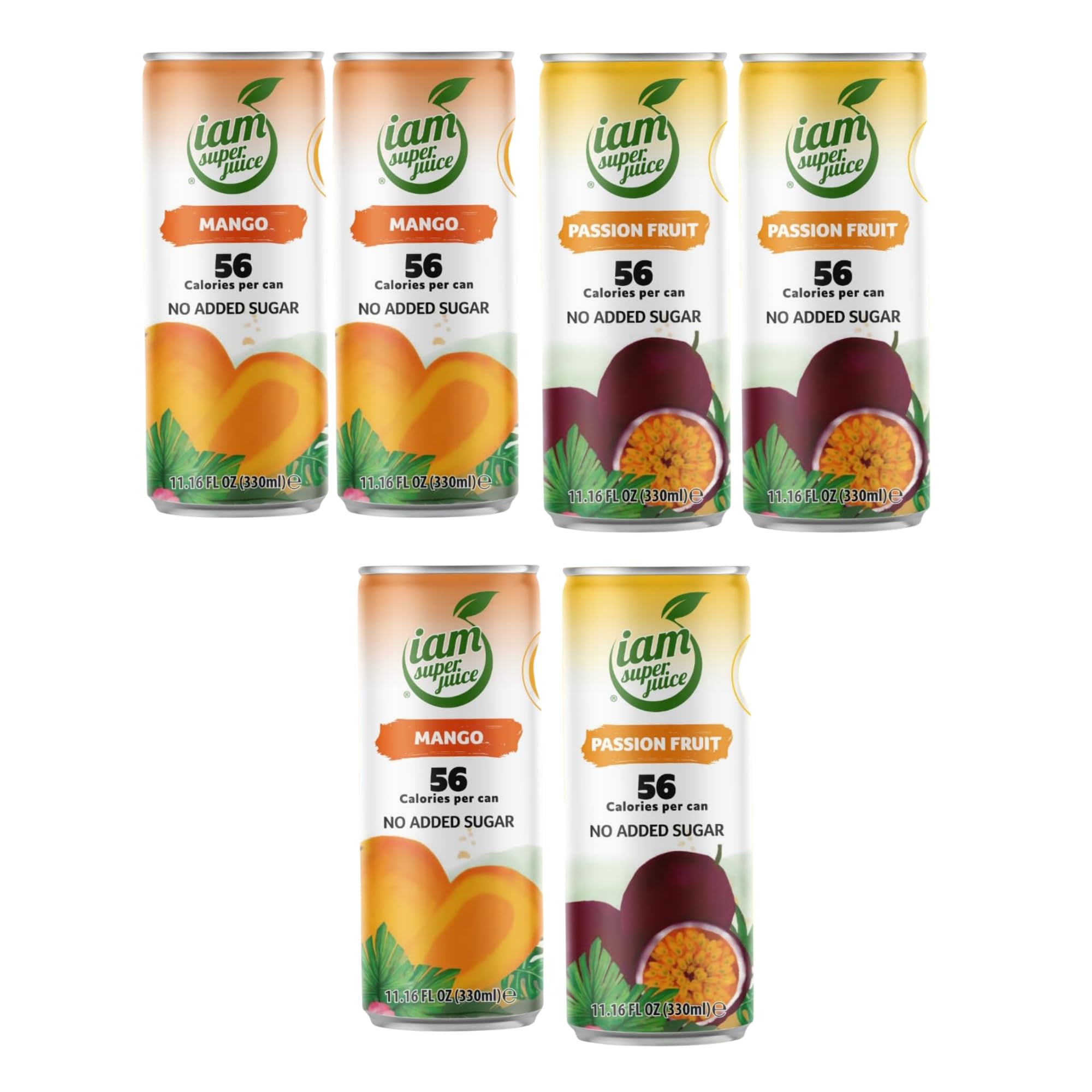 I am Superjuice Tropical Fruit Duo Mango + Passion Fruit Juice Drink | No Added Sugar | Real Fruit Beverage | 330 ml (Pack of 6)-image-47