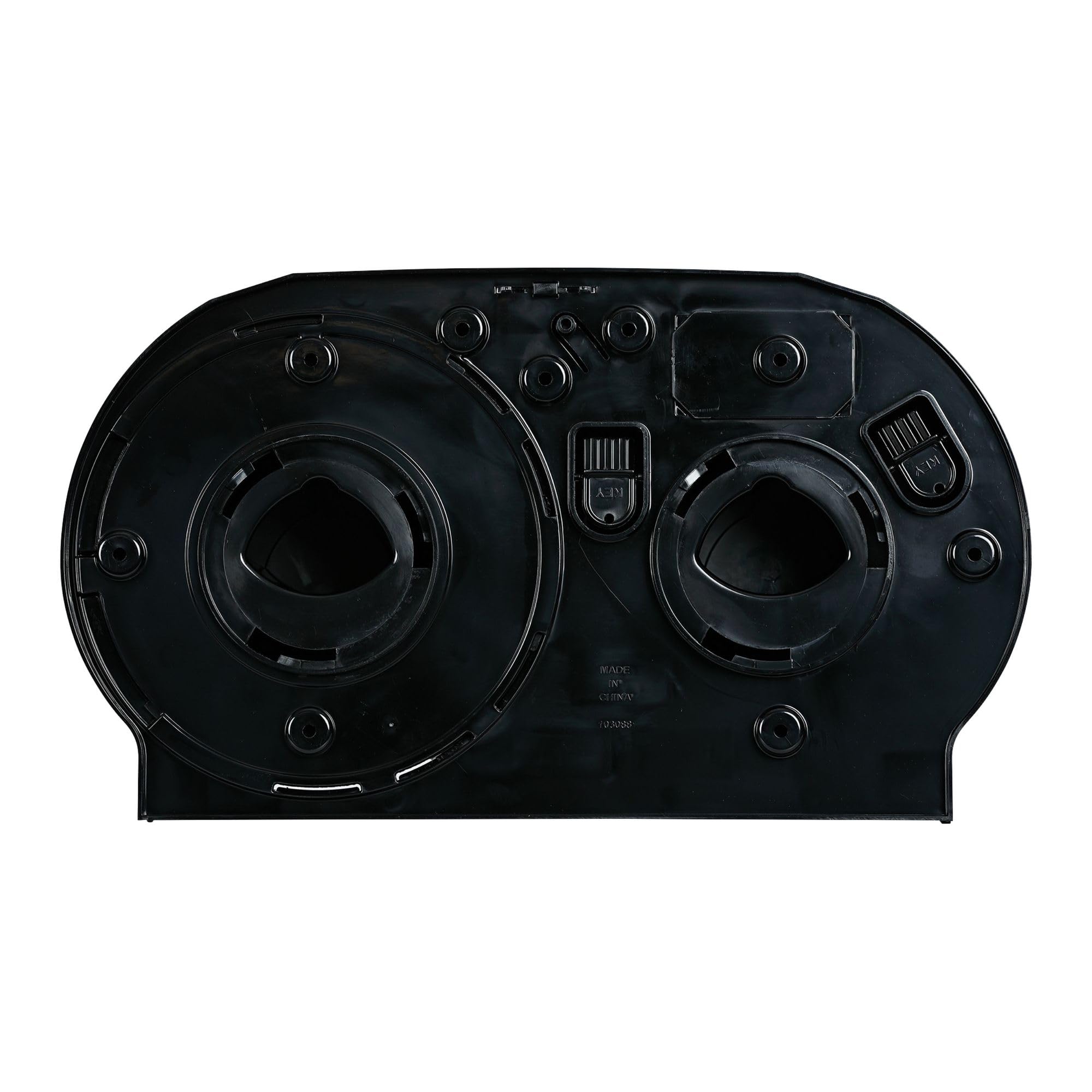 Sanjam Jumbo Twin - Dispensador de pañuelos para inodoro, 20 1/4 x 12 1/4, color negro