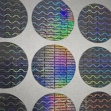 Original Genuine Hologram Sticker 23mm Round Silver Security Seal Label, Tamper Evident Anti Counterfeit, Strong Adhesive (Pack of 500)