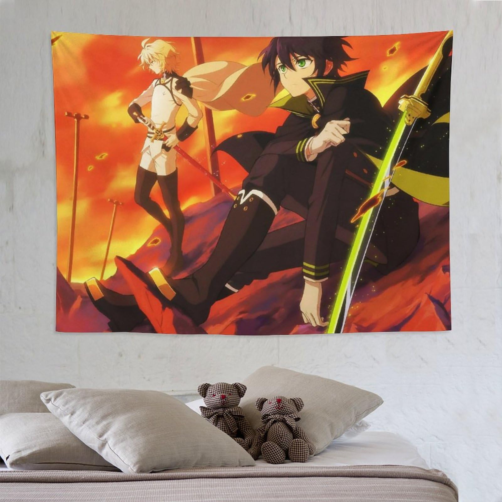 Amazon.co.jp: タペストリー おしゃれ 終わりのセラフ 百夜優一郎 百夜