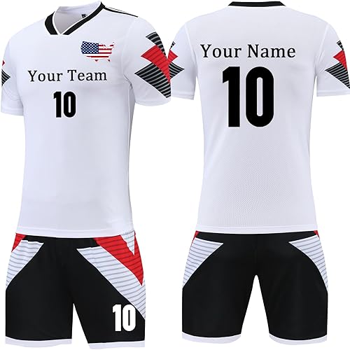 Camiseta de fútbol personalizada para hombres y mujeres, uniformes de fútbol personalizados para niñosadultos con nombre y logotipo del equipo