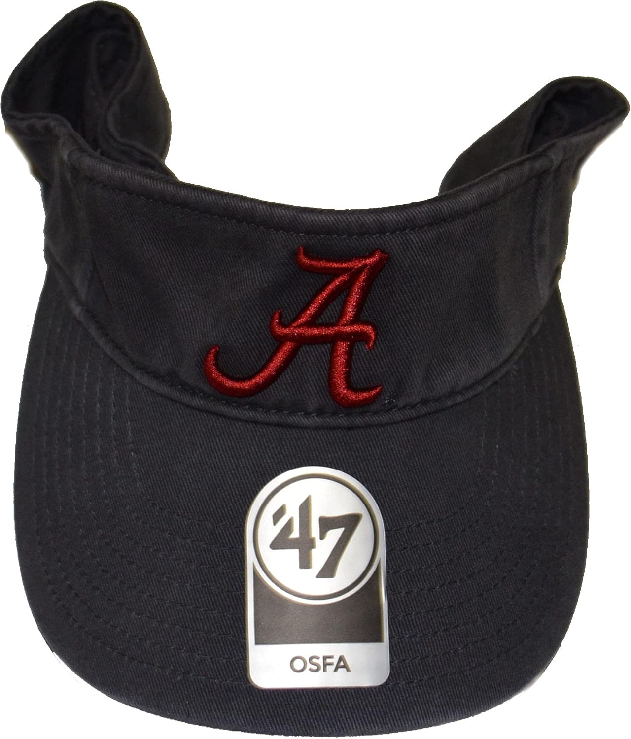 '47 Alabama Crimson Tide Charcoal Gray Clean Up Visor Hat NCAA Men's