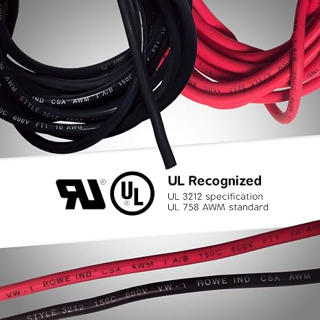 30 ft 10 Gauge High Temperature Wire 150 Degrees C Rated. UL and CSA Rated Silicone Rubber Insulated Cable Black and Red 15 ft of Each Color, Made in USA (30FT 10g Silicone Wire)