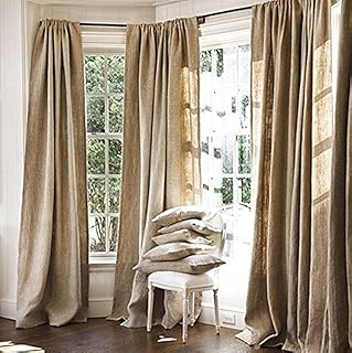 AK TRADING CO. Burlap Drape Panel Backdrop - 100% Jute Burlap Window Cur...