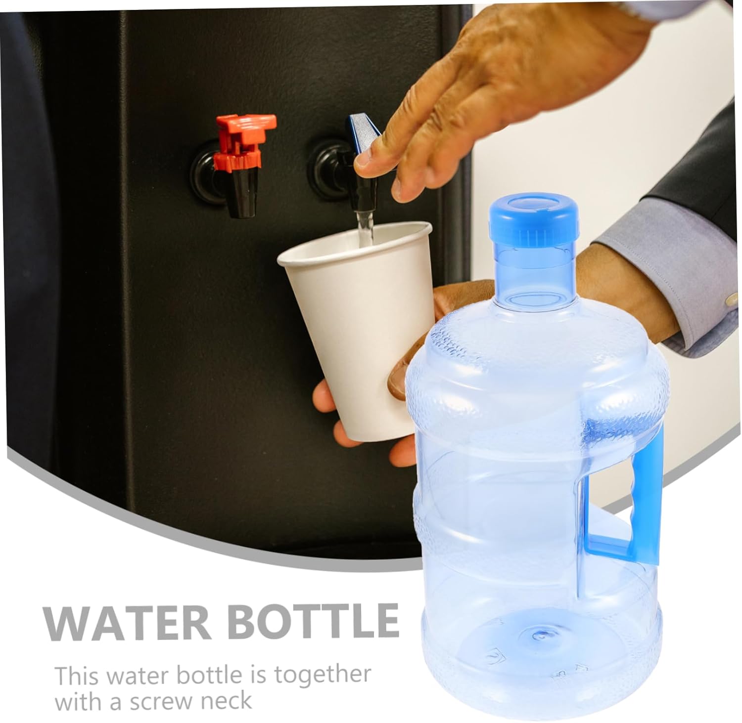 Garneck Water Jug 5L Water Jug Leakproof Portable Plastic with Handle Mineral Water Bucket for Outdoor Sports