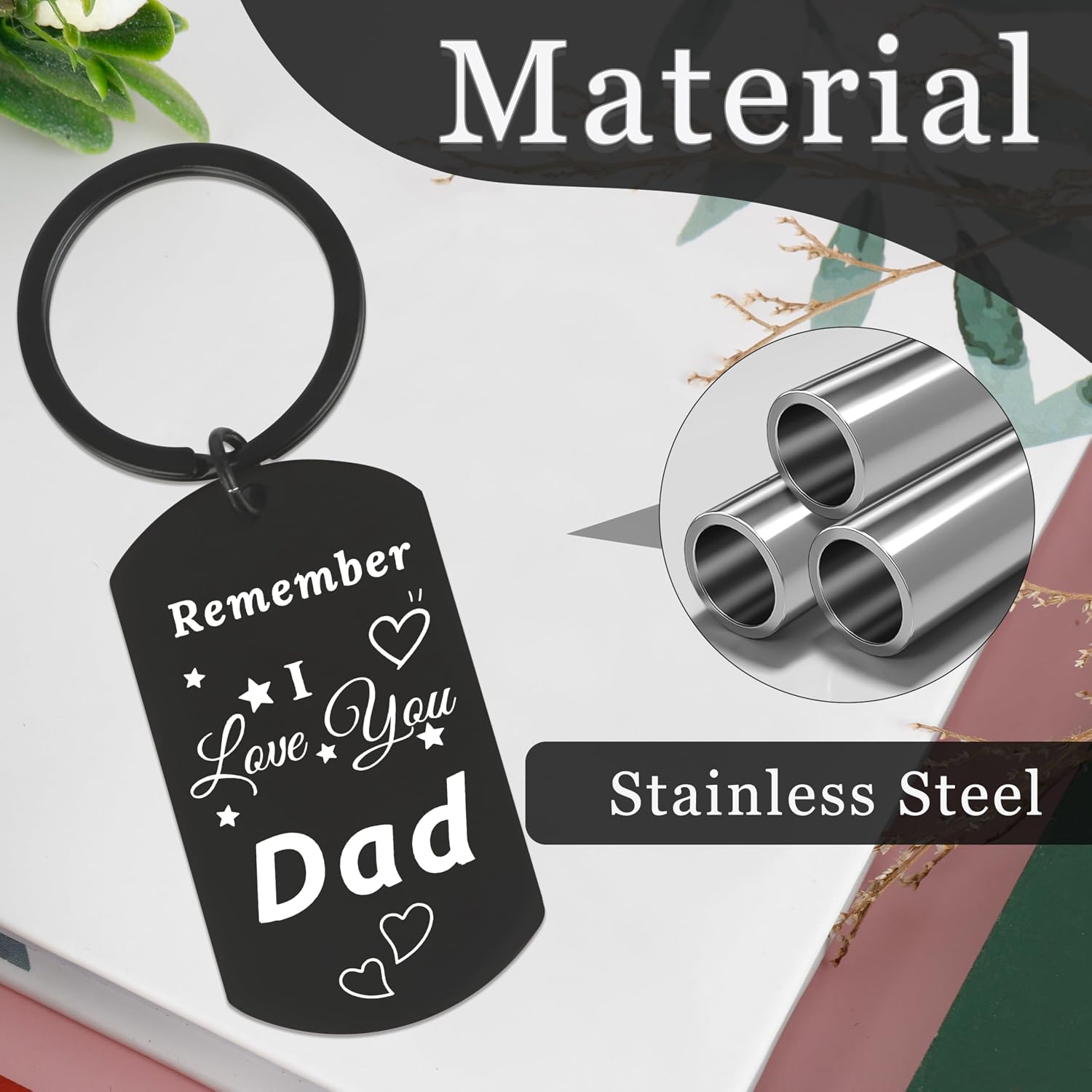 Gifts for Dad - Dad Christmas Gifts Dad Keychain Gifts Stocking Stuffers Christmas Presents Fathers Day Birthday Gift for Dad thumbnail