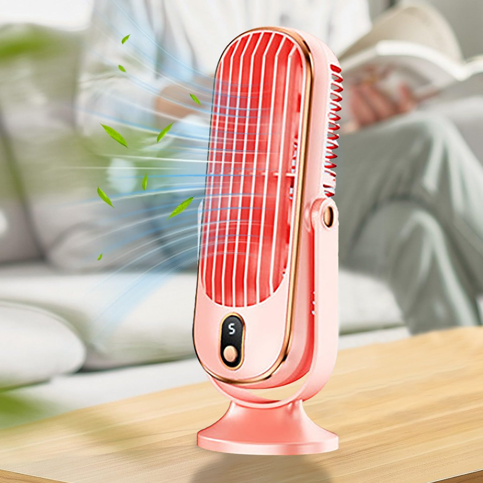 Ventole di raffreddamento – Ventilatore a torre oscillante a 90°, senza pale, con timer, portatile, ultra silenzioso, a 5 velocità, per ufficio e uso domestico