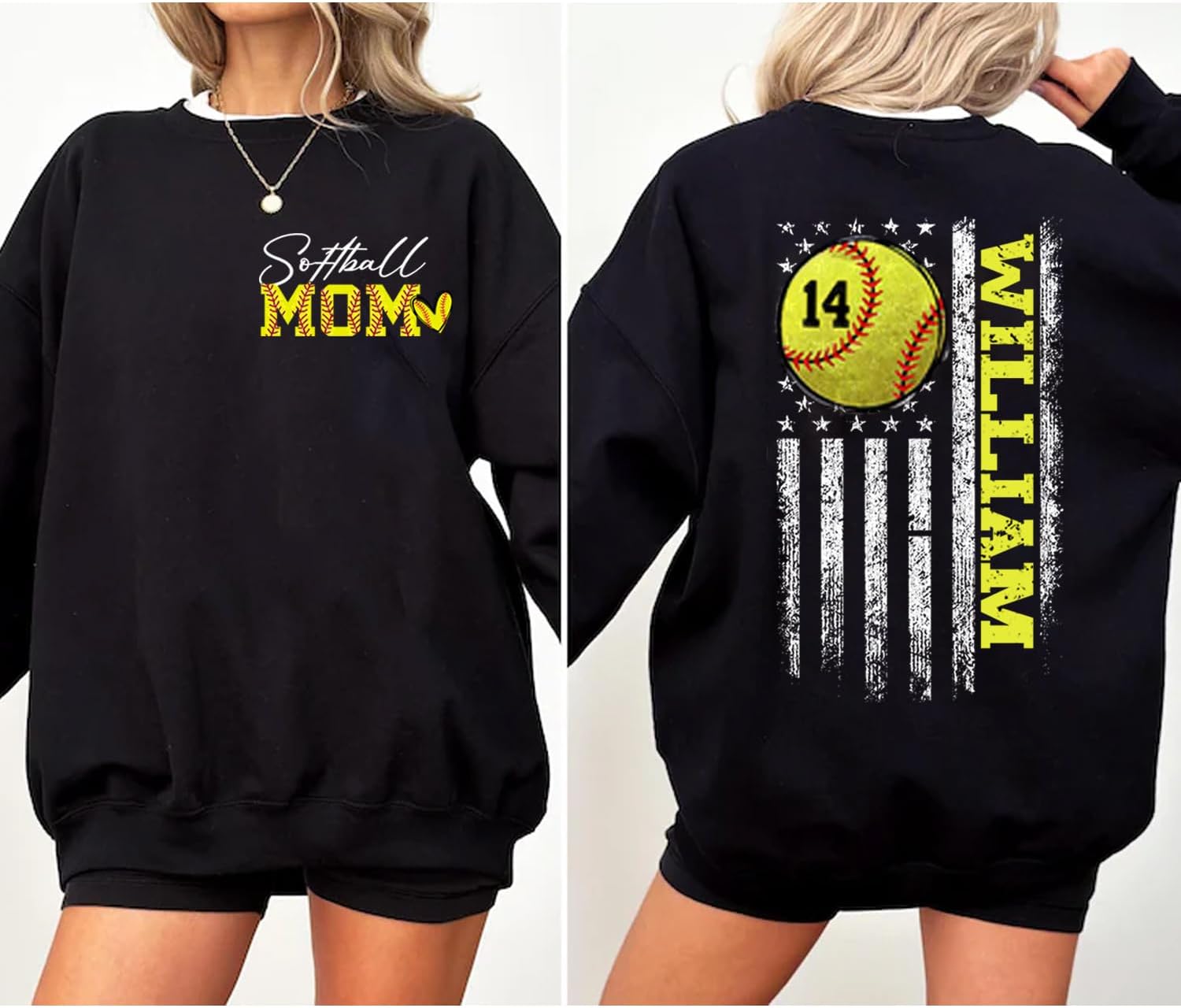 GABITA Personalized Softball Mom Shirt, Custom Softball Mama Shirts for Women, Game Day Sport Mom Tshirts, Hoodie for Women - Image 6