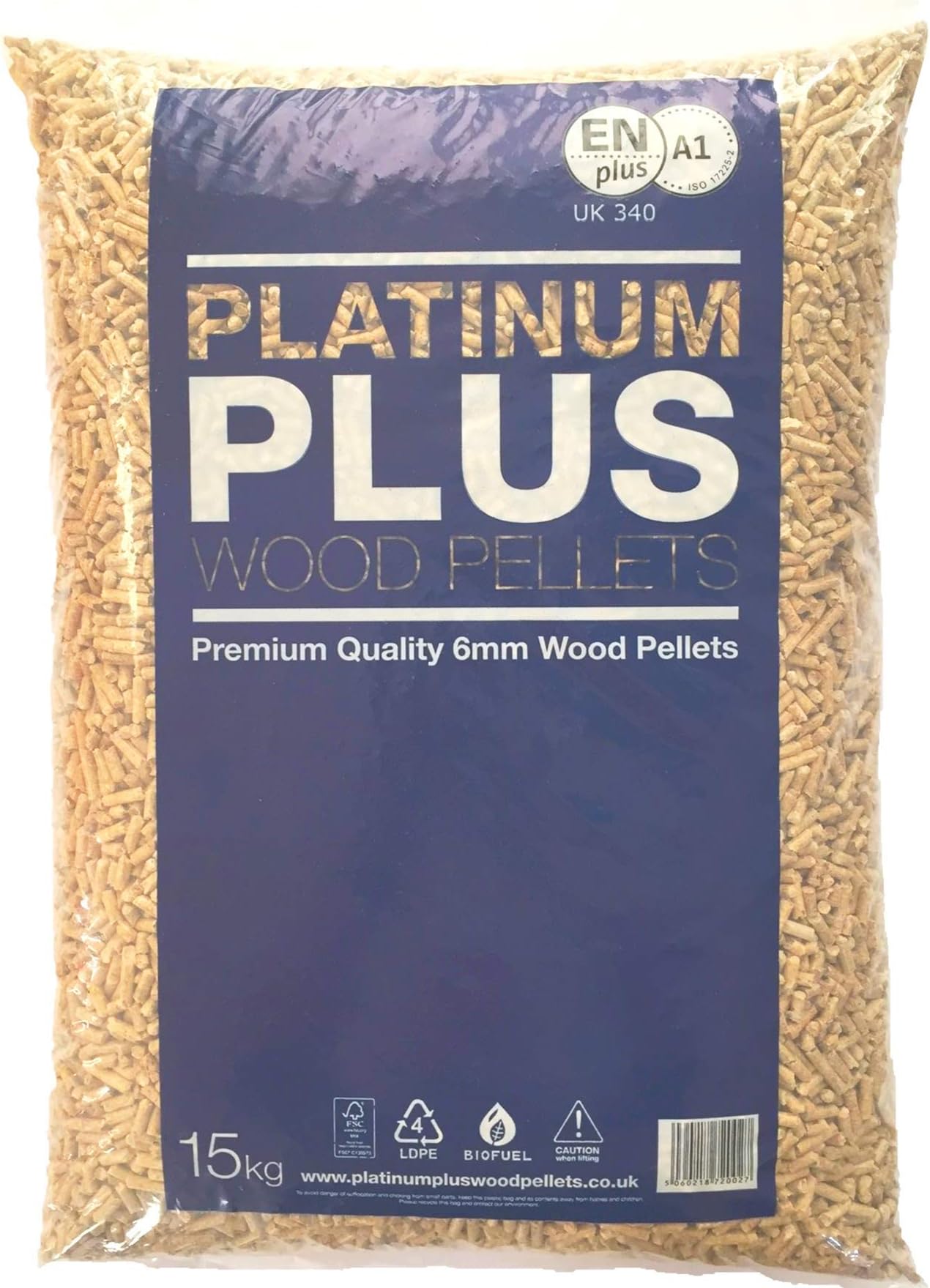 – Platinum Plus Wood Pellets | Ideal for Ooni Pizza Oven, Ninja Woodfire Outdoor Grill, Pellet Stove and more | Pizza Oven Accessories | EnPlus A1 Certified | 6mm Wood Pellets | 15kg Bag