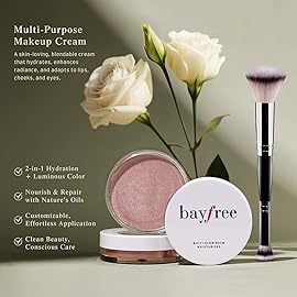 bayfree Multi Glow Balm Set, Cream Blush with Double-ended Brush, Radiant Finish, Hydrating, Creamy, Radiant Finish, Lightweight & Blendable Color, Face Balm