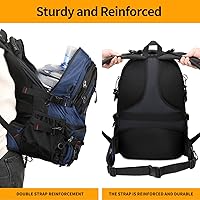 Vista 6 de Nerlion 40L Hiking Backpack Travel Backpack for Men Women Camping Waterproof Outdoor Hiking Daypack Lightweight Backpack (Blue)