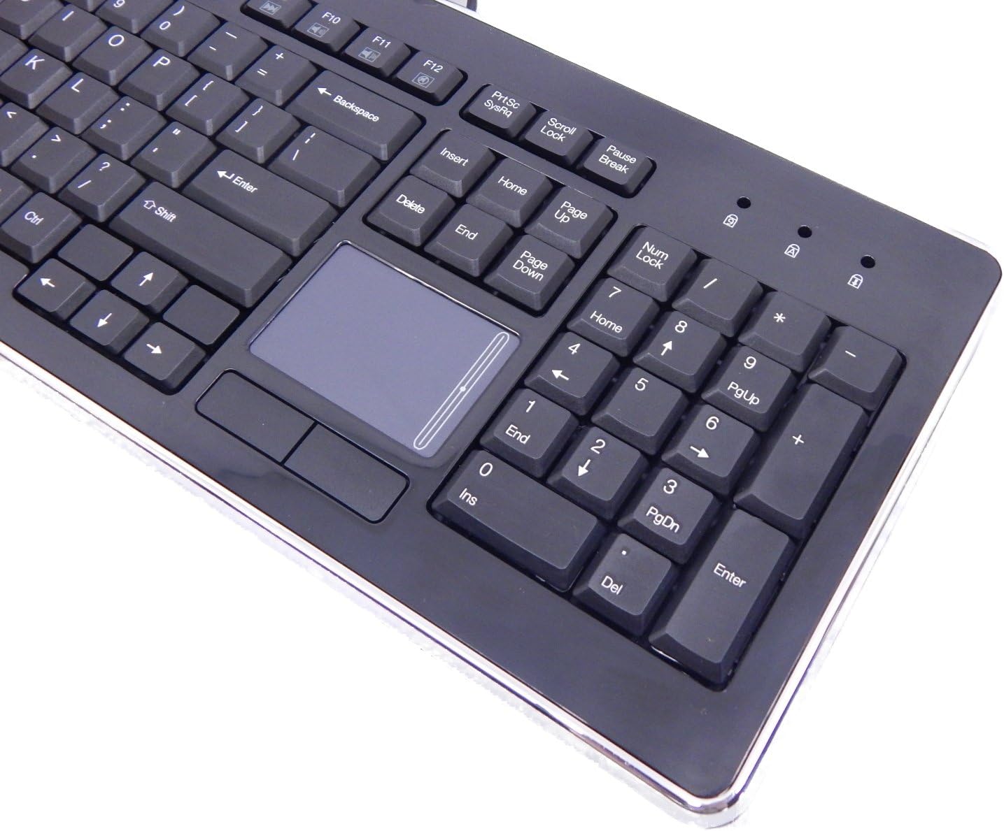 ADESSO AKB-440UB SlimTouch Desktop Keyboard with Integrated Touchpad and Multimedia Hotkeys