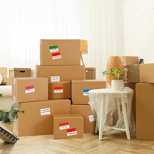 Miniatura 5 de Etiquetas removibles para cajas de mudanza para el hogar, 240 unidades, etiquetas para caja de mudanza, 2 x 3 pulgadas, etiquetas frágiles para
