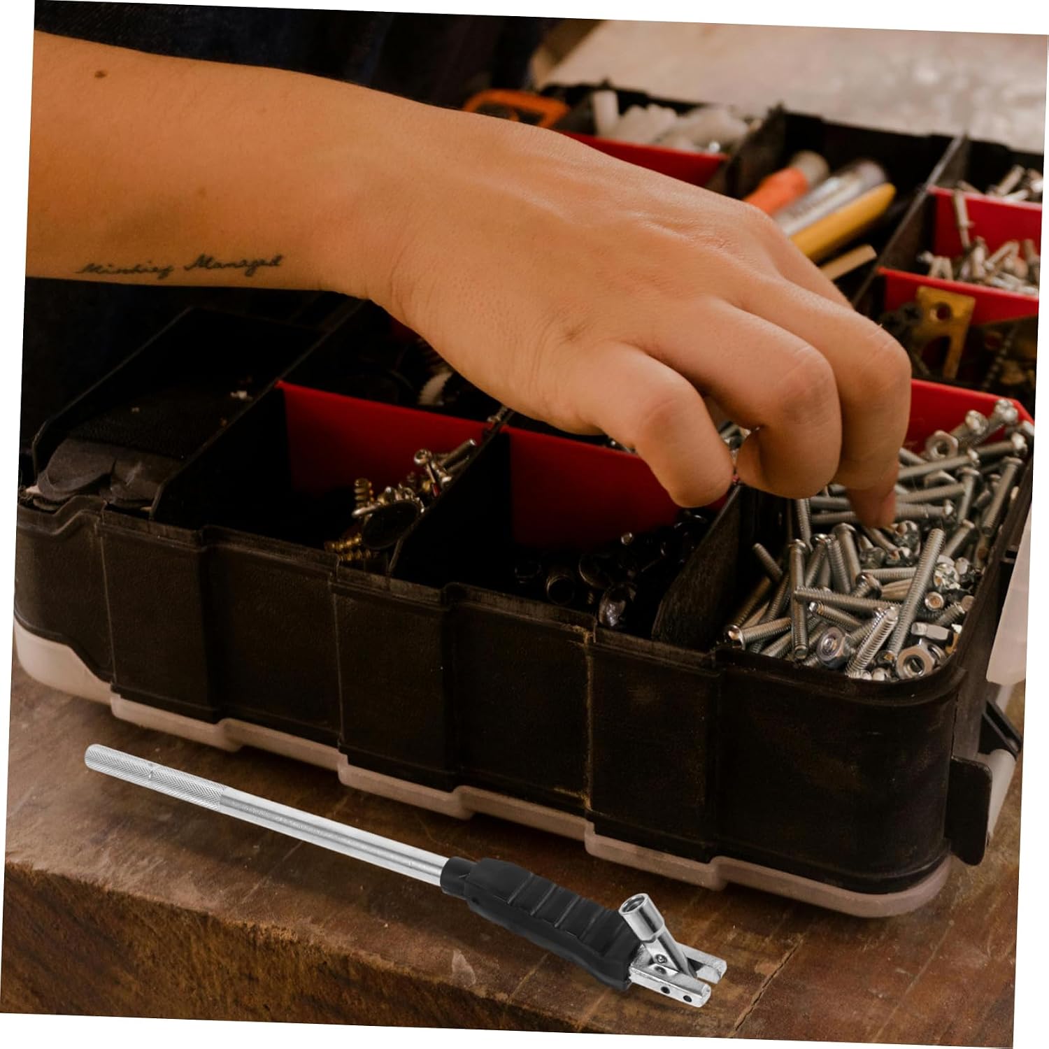 Zerodeko Tire Valve Stem Tool Puller Kit Durable Valve Stem Installer for Easy Removal Installation of Tire Valve Stems Compact User Friendly Design for Tire Repair