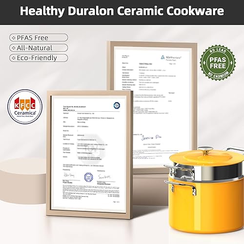 Miniatura 9 de Nuwave Lux - Juego de utensilios de cocina ligeros, 13 piezas, sin PFAS, revestimiento de cerámica antiadherente Duralon G10, asas que no se