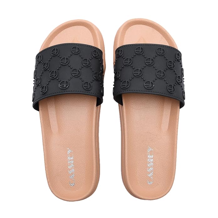CASSIEY Women's Stylish Fashionable Flip Flop, Comfortable Teddy Design Slip-on Flat for Women and Girls