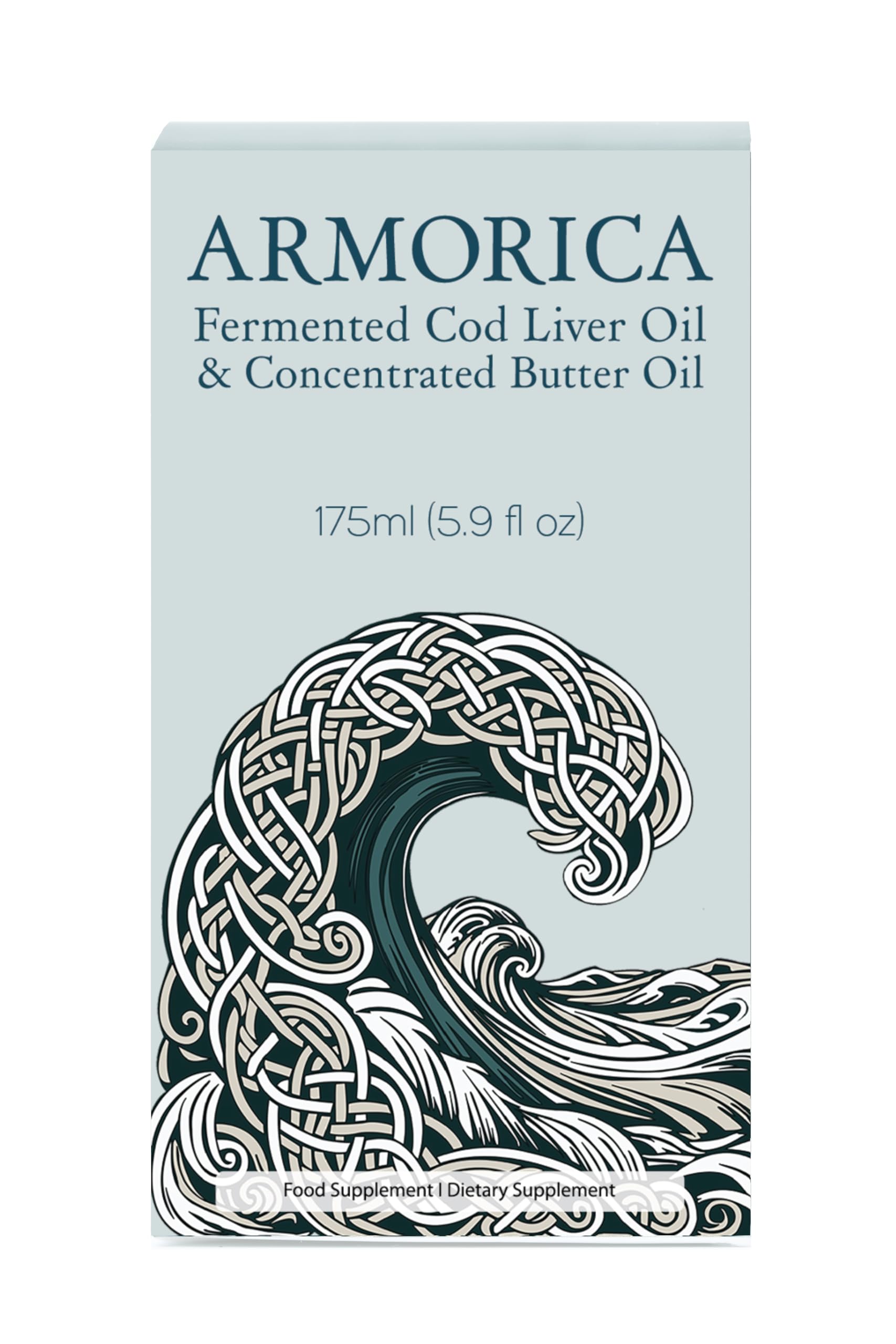 Aceite de Hígado de Bacalao Fermentado y Aceite de Mantequilla Concentrado | Fuente Natural de Vitaminas Liposolubles | Grasas Omega-3 Saludables | Aceites Procesados en Frío (175 ml)