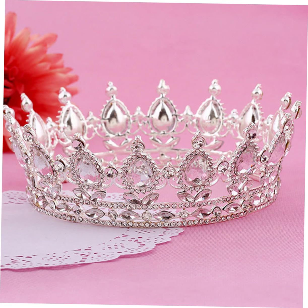 BESTYASH 2Pcs Elegant Rhinestone Headpieces for Women Lightweight Bridal Tiaras for Weddings Prom and Parties Timeless European Design