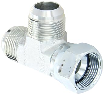 Eaton Aeroquip 203102-16-16S Swivel Nut Run Tee, JIC 37 Degree End Types, Carbon Steel, 1 JICf x 1 JICm End Size, 1" Tube OD