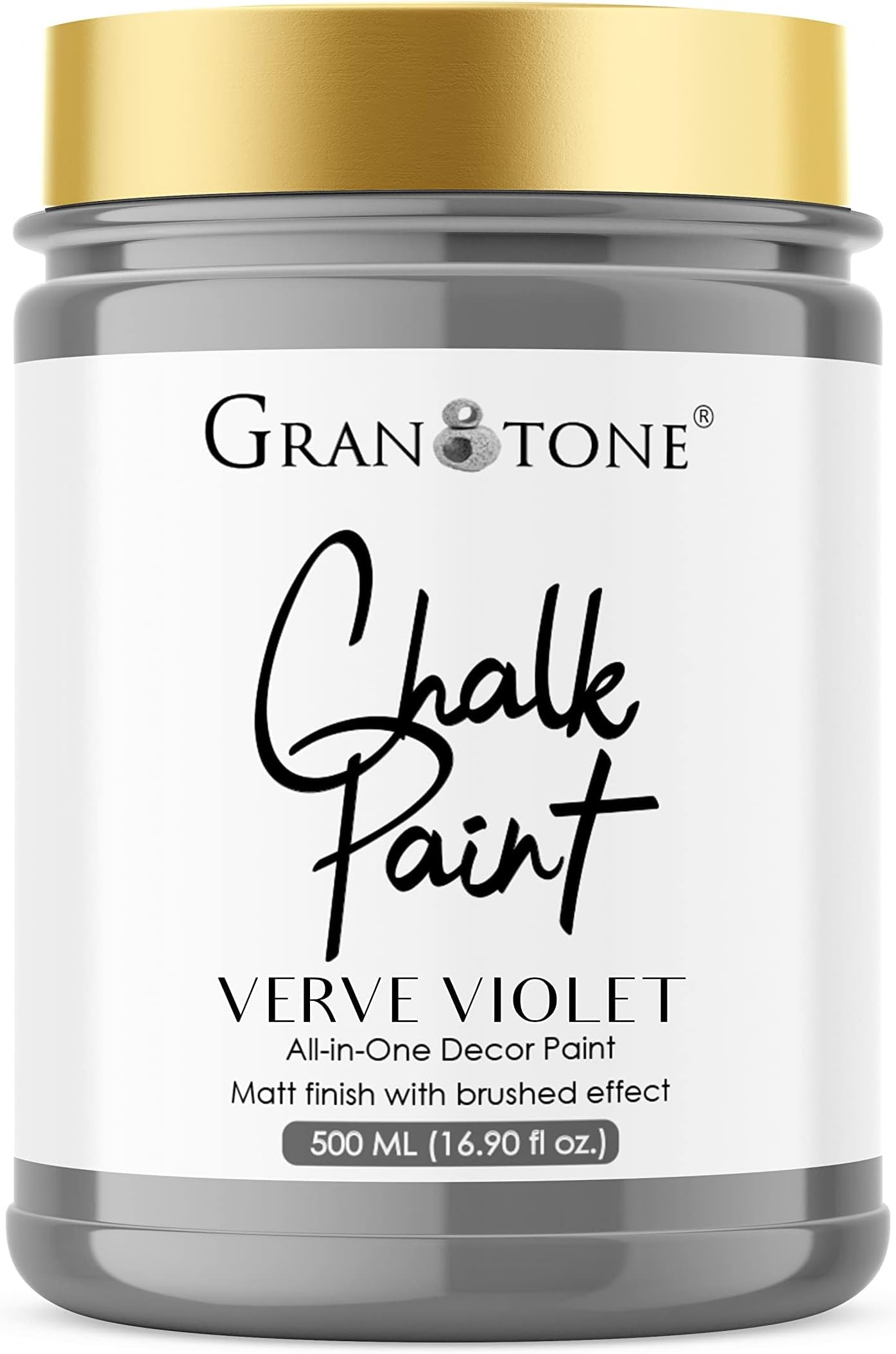 GRANOTONE Chalk Paint for Furniture, Home Decor, Crafts - Eco-Friendly - All-in-One - No Wax Needed- 500 ML (AVIATOR GREY)