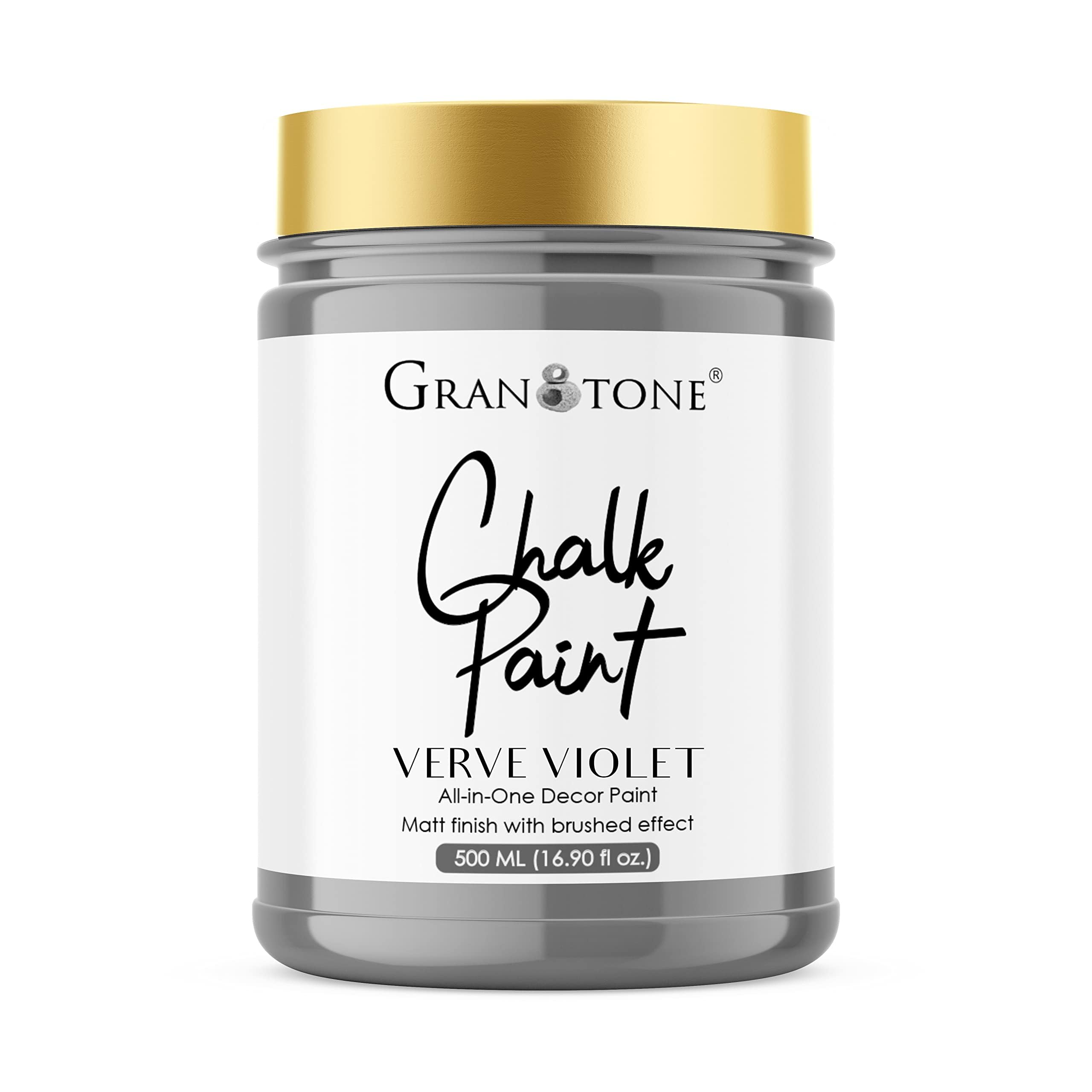 GRANOTONE Chalk Paint for Furniture, Home Decor, Crafts - Eco-Friendly - All-in-One - No Wax Needed- 500 ML (AVIATOR GREY)