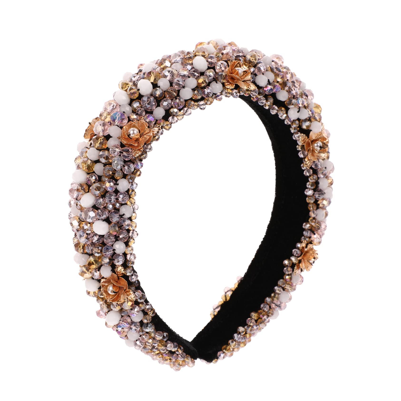 Cerchietto Cristallo Barocco in Lega Design Flessibile e Comodo da Indossare, Accessorio Chic per Chioma Glitter la Vita Quotidiana