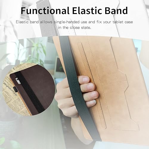 Miniatura 5 de Funda para Lenovo Tab M9 de 9.0 pulgadas (TB-310FU, lanzada en 2023) Funda de piel sintética de negocios con soporte multiángulo con soporte para