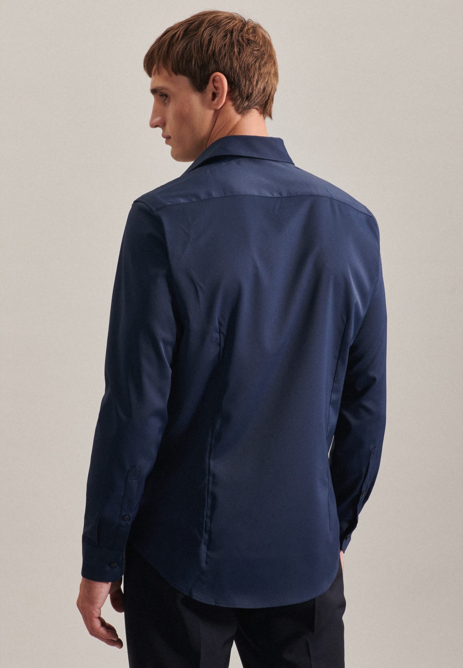 Seidensticker Camicia Business da Uomo - vestibilità Slim - Facile da Stirare - Collo Kent - Maniche Lunghe - Misto Cotone
