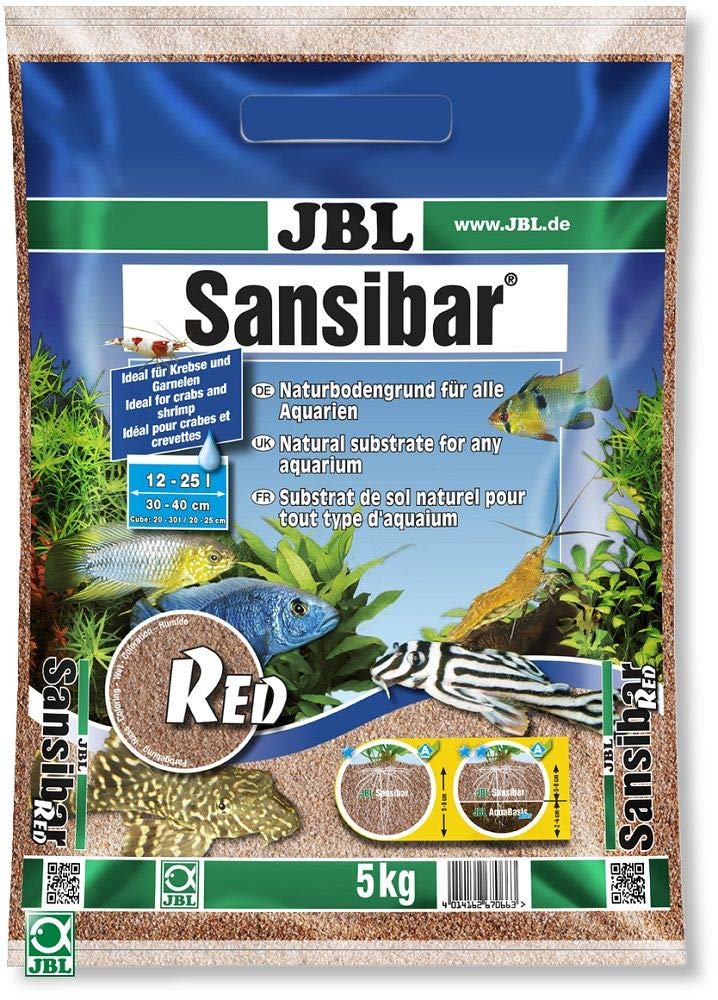 JBL Bodengrund Rot für Süß- und Meerwasser Aquarien, Sansibar Red 5 kg, 67066