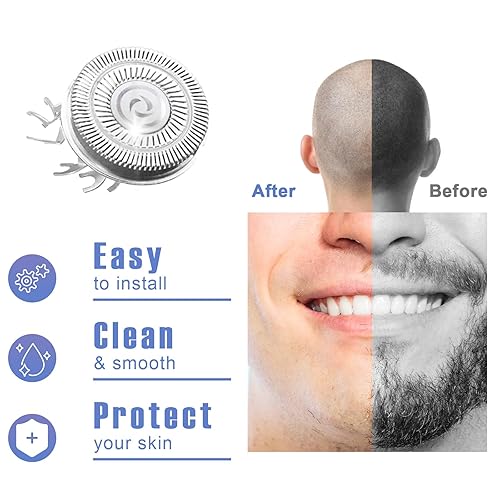 Miniatura 5 de Paquete de 12 cuchillas de repuesto para afeitadora compatibles con Skull Shaver para cabezas de afeitadora Pitbull Gold PROPitbull Platinum Pro
