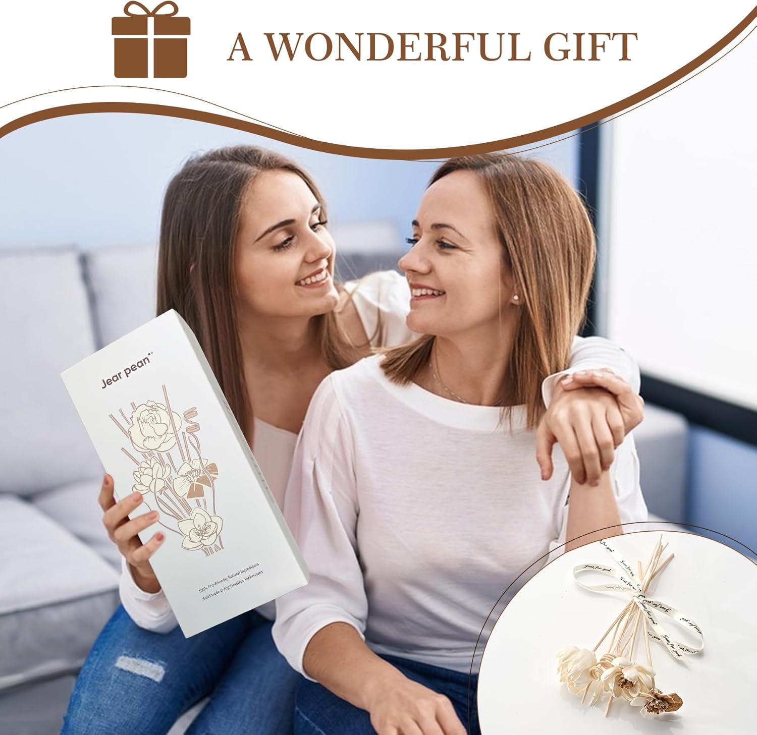 Reed Diffuser Sticks Set, Natural Paper Material, Flower Diffusers for Home Bathroom and Bedroom Decor, 12Pcs Exquisite Box - Image 7