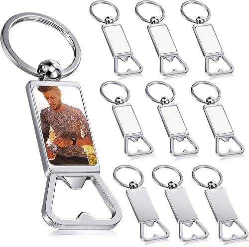 Llaveros en blanco del abrebotellas del metal de los llaveros de la sublimación en blanco (10)