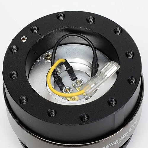 Vista 40 de NRG Innovations Gen 2.0 Adaptador de liberación rápida para volante de 6 orificios con pernos de montaje, liberación rápida - cuerpo negro/anillo