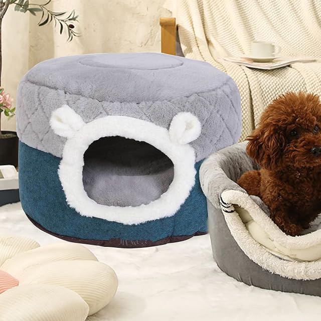 Foto 6 de 8 de Cama de felpa para gatos pequeños, cojín de invierno, antiarañazos, cálido, suministros para mascotas