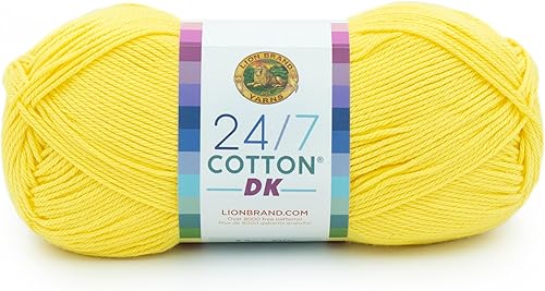 Miniatura 67 de Lion Brand Yarn 24/7 Cotton DK Yarn, Cameo