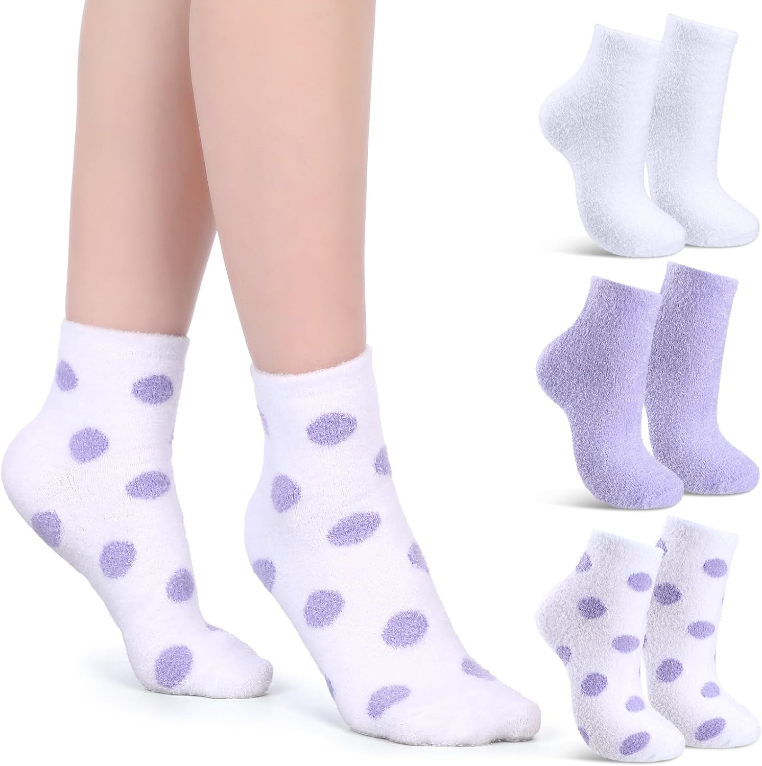 Tarpop 3 Pairs Aloe Socks Moisturizing Spa Socks for Dry
