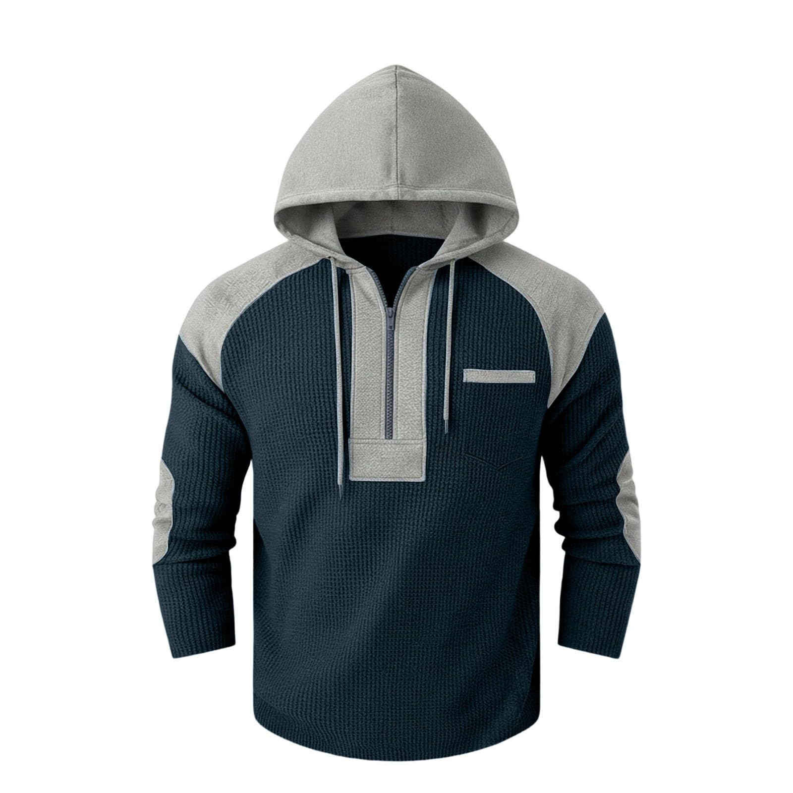 KHIRVWL Felpa Uomo con Cappuccio Pullover Sportiva per attività Quotidiane | Libertà di Movimento, Taglio Regolare, Look Dinamico, Facile da Abbinare, Ideale per Palestra Jogging E Tempo Libero