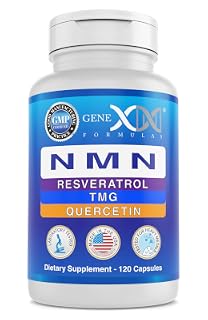 Genex Formulas NMN 1000mg 4 en 1 con TMG, Quercetina y Resveratrol | Mezcla avanzada de NMN con TMG 250 mg, quercetina 150 mg y resveratrol 150 mg para un envejecimiento saludable y apoyo