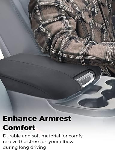 Vista 3 de ISSYAUTO - Funda de consola central, solo para consola de asiento auxiliar, funda de reposabrazos personalizada acogedora funda de consola