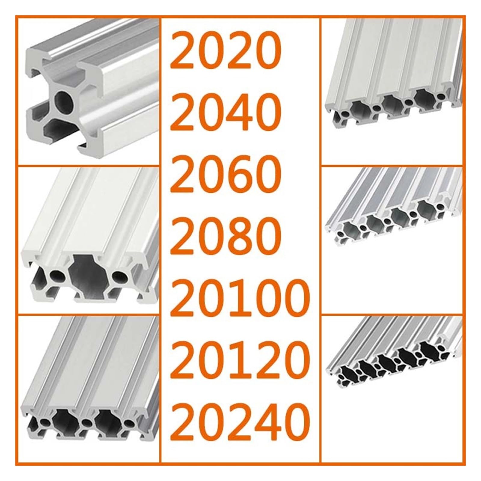 Guida profilo T-slot alluminio 2020 2030 2040 2060 per CNC