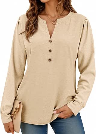 Boys Girls Button Up Henley Shirt Long Sleeve Lightweight Summer Cotton Linen Dress Shirts Tees Tops With One Pocket - View #8