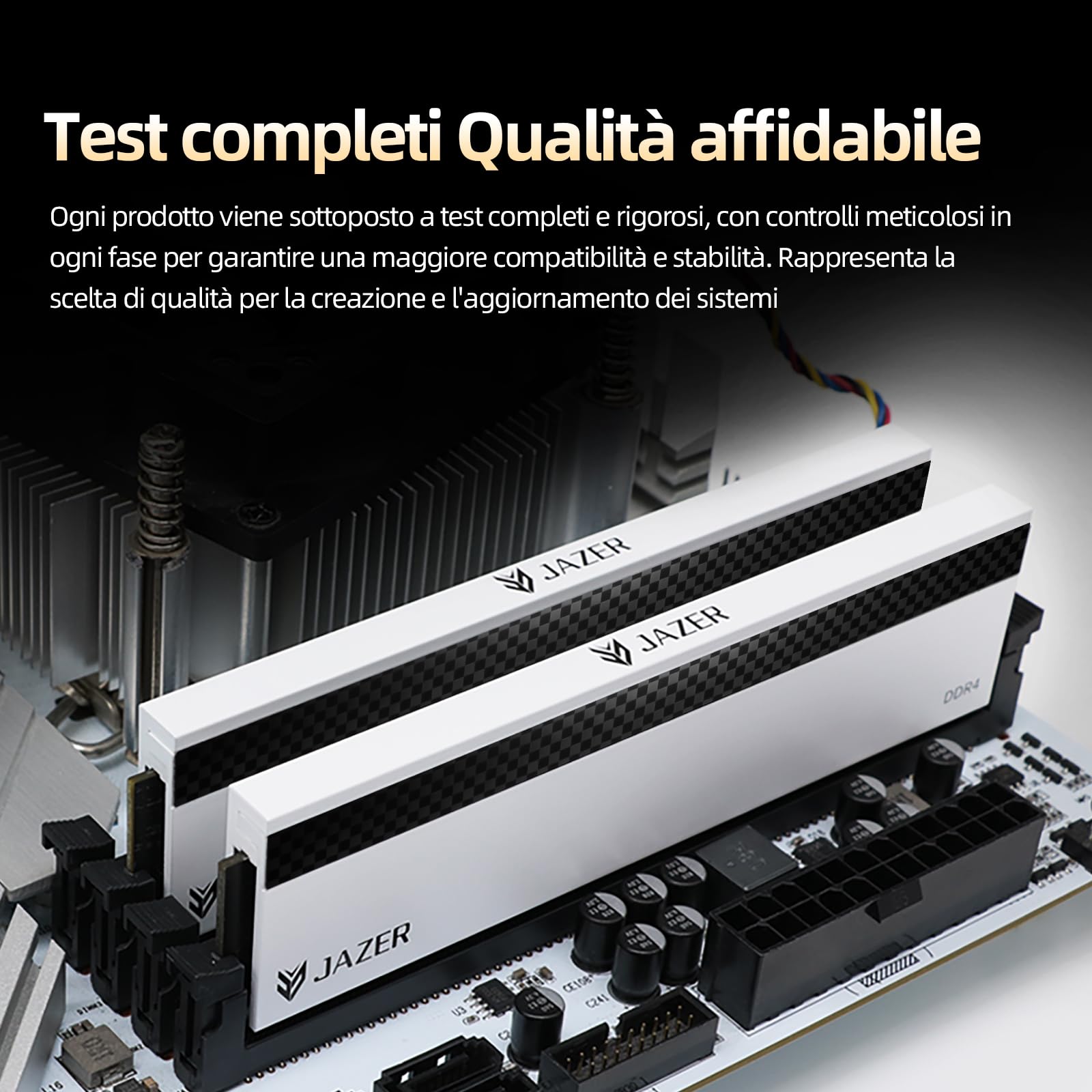 JAZER DDR4 RAM 32GB (2x16GB) 3200MHz CL18, XMP 2.0 Übertaktung, 1.35V UDIMM Desktop Speicher, Hochleistungs-Gaming Arbeitsspeicher