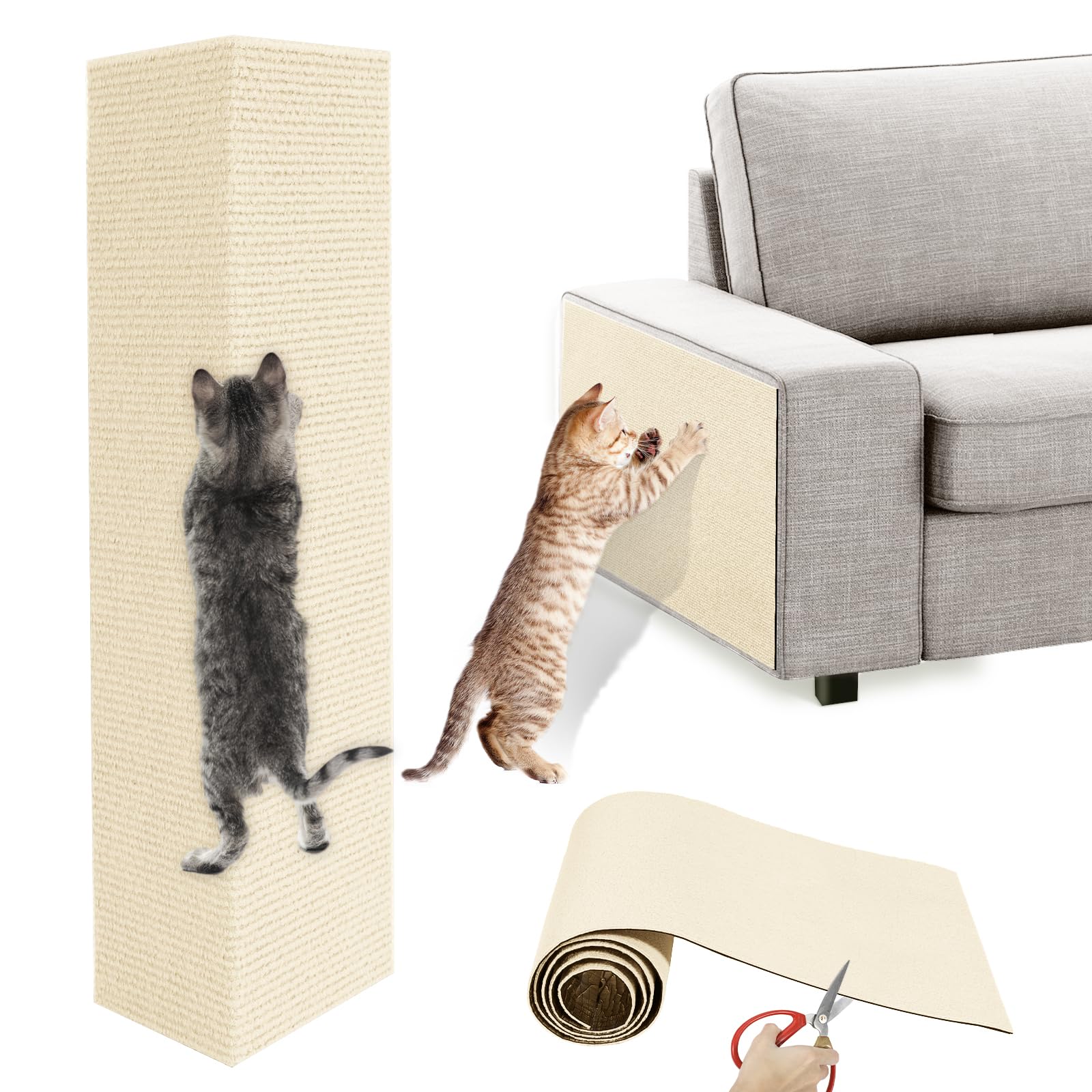 新商品! 猫用 壁付け 爪とぎ 約49cm x 25cm 両面テープ 傷防止 新商品! 猫用 壁付け 爪とぎ 約49cm x 25cm 両面テープ 傷防止