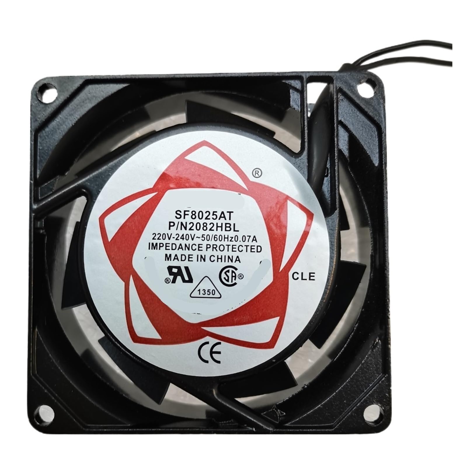 Lzikkgki One Color Sf8025at P/N 2082Hbl Ac 220-240V 0.07A 80X80x25mm 2-Wire Cooling Fan