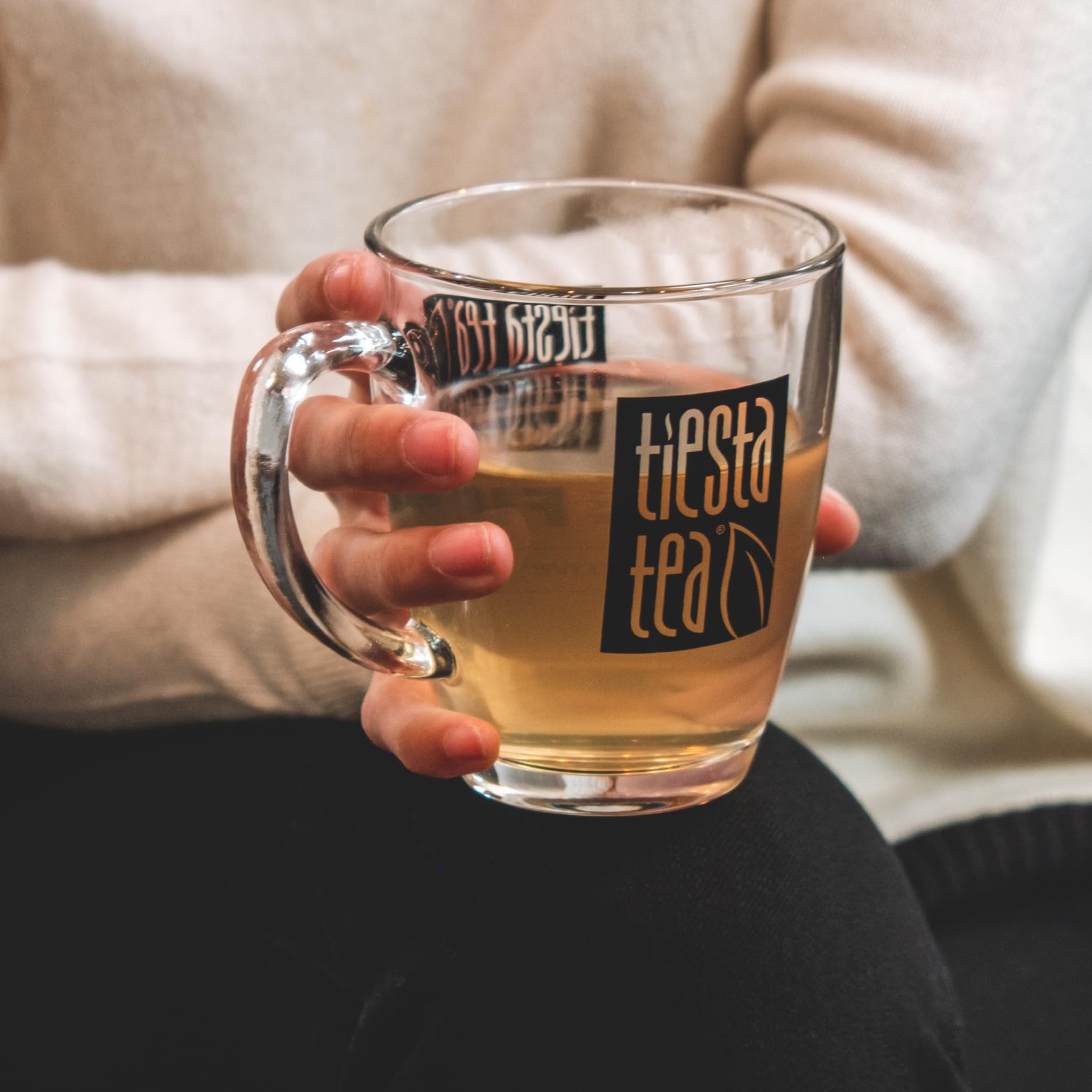 Tiesta Tea Brewmaster Tee-Ei | Ideal für heiße und eisgekühlte Getränke, kompatibel mit losen Tee-Ei, Steepers und Kugeln, Glasbecher für eine Tasse
